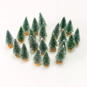 Karácsonyi dekor fenyőfa dekor fenyőfa, zöld 6cm 4db/csomag