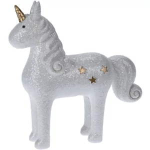 Karácsonyi 22cm dekor figura álló egyszarvú unikornis figura glitteres csillámos