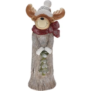 Karácsonyi dekor figura Világító 26x60cm, ledes kézzel festett kerámia figura