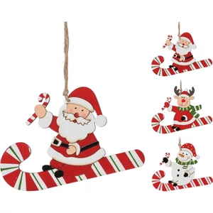 Karácsonyi dekor figura '23 akasztós, 12cm 3 féle fenyődísz kpm