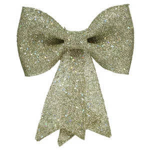 Karácsonyi dekor masni 24' glitteres arany 2.5cmx12cmx14cm sdkae