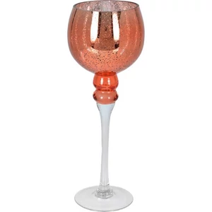 Üveg dekor mécsestartó rose gold 3db/csomag kpm