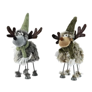 Karácsonyi dekor szarvas 24' cuki szörme figura 2 féle 1/db/ár 14cmx14cmx26cm sdkae