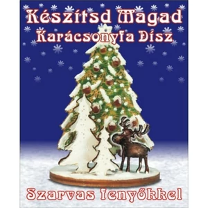 Karácsonyi dekor szarvas fenyőkkel karácsonyfa díszek