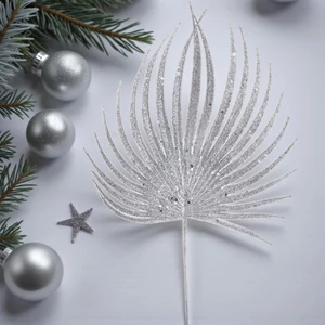 Karácsonyi Dekorág 23' ezüst glitteres, 30cm
