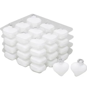 Karácsonyi dísz szív fehér üveg 4cm fehér matt/f fényes S/36 fényes S/36 dekor trend 2019/20