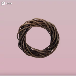 Koszorú vessző barna 15cm átmérő: 15cm