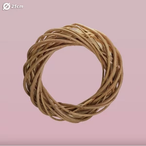Koszorú vessző natúr 25cm Méret: átmérő: 25cm Asztali dísznek - aj