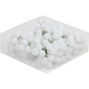Karácsonyi 2cm gömb drótos 20' 3db üveg betűzős 2cm fehér matt,fényes S/144/48/3
