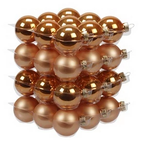 Karácsonyi gömb 4cm üveg 4cm narancs fényes-matt S/36