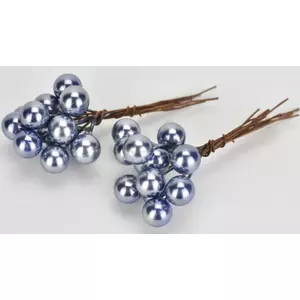 Karácsonyi gyöngy pick 1cm Gyöngy betűzős kék 24db/csomag [5998997714756]