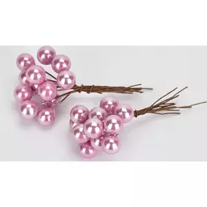 Karácsonyi gyöngy pick 1cm Gyöngy betűzős rózsaszín 24db/csomag [5998997714756]