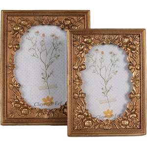 Képkeret 14x19/10x15cm Arany színű rózsás