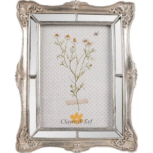 Képkeret 20x24/13x18cm, ezüstös, sarokdísszel,