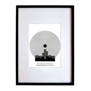 Képkeret 21x29,7 cm, aluminium keret, Fotoplus fekete