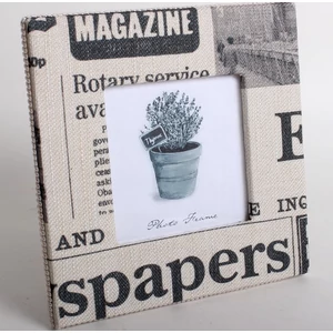 Képkeret fa 17x17cm textillborítással, fodorral díszítve 324452