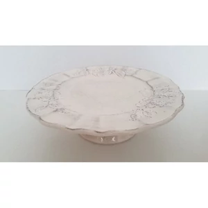 Tortatál Porcelán 28x9cm virágos natúr, kézzel festett