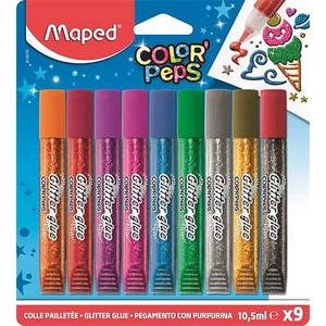 Készségfejlesztő készlet Maped Creatív Color'Peps csillámos ragasztó 9 szín/csomag
