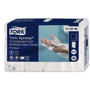 Kéztörlő tömörített Interfold 2 réteg 170lap H2 rendszer Premium TORK Xpress Soft Multifold