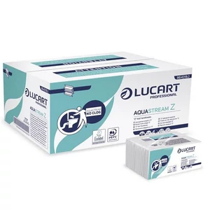 Kéztörlő Z hajtogatott 2 2 rétegű 242lap LUCART Aquastream fehér