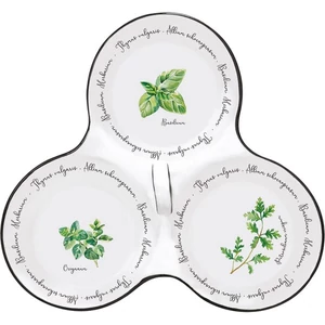 Kínálótál Porcelán növény mint 3 részes 20,5x17cm, dobozban Herbarium