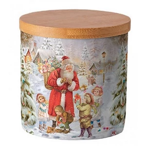 Konyhai tároló Porcelán Santa bringing presents 10x10cm