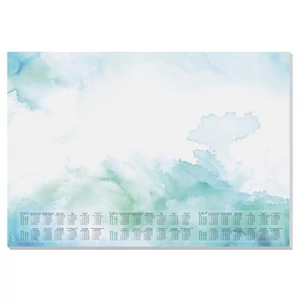 Könyökalátét Sigel 595x410 mm, 3 éves és heti tervezővel Watercolor Sea