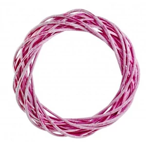 Koszorúalap vesszőből 25cm pink