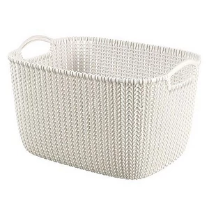 Kötött hatású kosár méret CURVER Knit fehér