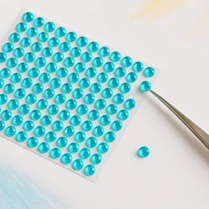 Kreatív dekor strasszkő öntapa égkék átm:5mm 25