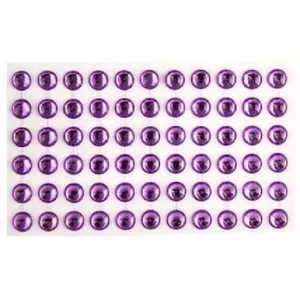 Kreatív dekor strasszkő öntapa lila átm:10mm 25