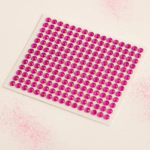 Kreatív dekor strasszkő öntapadós pink 6mm 