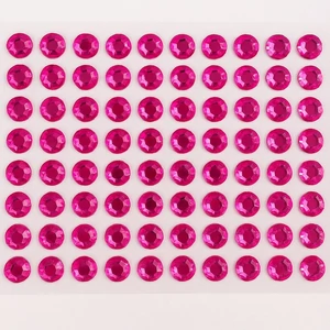 Kreatív dekor strasszkő öntapadós pink, 7mm