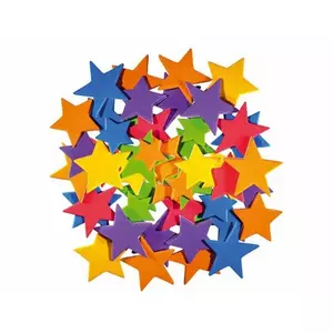 Kreatív dekoráció Junior habszivacs csillag vegyes méret és szín 80db/csomag 137301