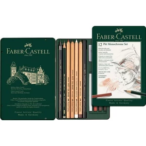 Faber-Castell grafitkréta művészkréta szett 12db fémdoboz AG-Pitt prémium minőségű termék 112975