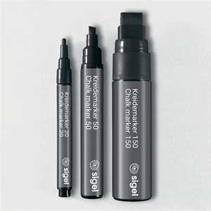 Krétamarker folyékony Sigel vágott hegy, 1-5 mm fekete