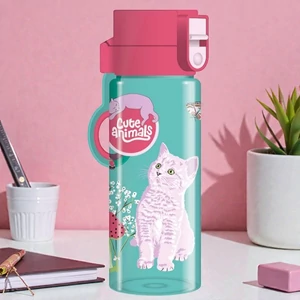Ars Una Kulacs 475ml 25' Cute Animals Kitten 55024808 Biztonságizáras PBA mentes