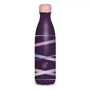 Kulacs Ars Una 500ml Duplafalú Fémkulacs Ribbon-Purple 22 55811682 Biztonságizáras PBA mentes kula