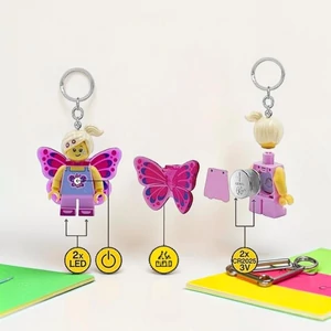 Kulcstartó LEGO Butterfly Girl LEGO LED világítással