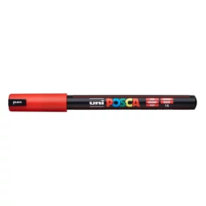 Decormarker UNI-BALL Posca 0,7mm vízbázisu  akril marker piros Írószerek UNI Posca PC-1MR