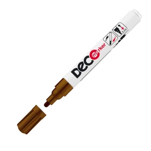 Lakkmarker deco marker barna kerek hegyű 2-4mm lakkfilc, fémre, fára, műanyagra