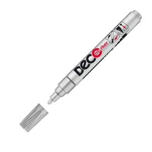 Lakkmarker deco marker ezüst kerek hegyű 2-4mm lakkfilc, fémre, fára, műanyagra