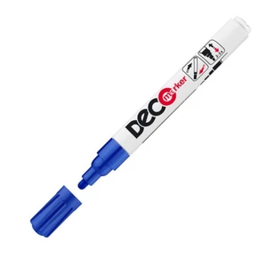 Lakkmarker deco marker kék kerek hegyű 2-4mm lakkfilc, fémre, fára, műanyagra