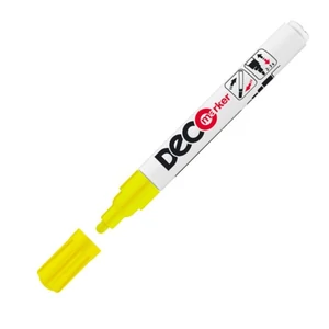 Lakkmarker deco marker sárga kerek hegyű 2-4mm lakkfilc, fémre, fára, műanyagra