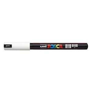 Decomarker UNI-BALL Posca 0,7-1mm vízbázisu akril marker fehér Írószerek UNI Posca PC-1MR