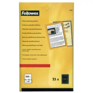 LamináLó fólia 125mik Fellowes A5 fényes lamináló fólia, 125mik 25db/csom