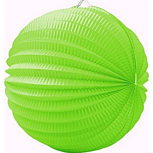 Lampion papír gömb 22cm zöld színes Gömb