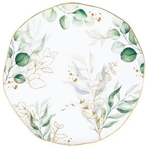 Tányér lapos porcelán 26cm, Exotique lapostányér kézzel festett