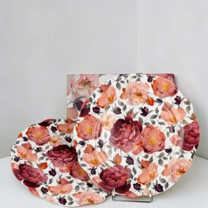 Lapostányér porcelán készlet SPRING ROSES WHITE 2 db Díszdobozban