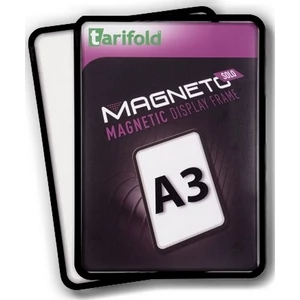 Laptartó mágneses A3 Tarifold Magneto Solo fekete keretes hátoldalán mágnescsíkokkal